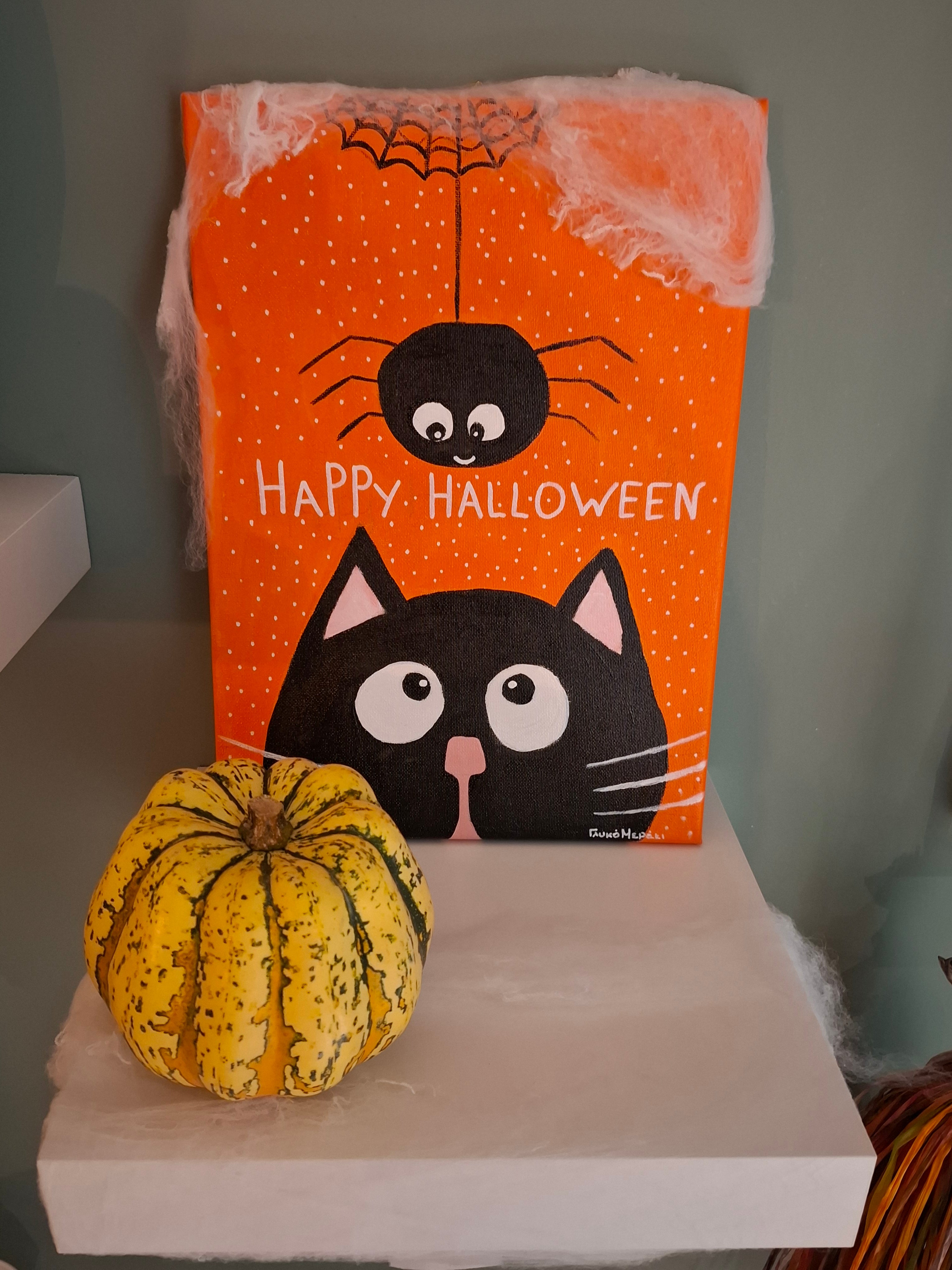 Happy Halloween -35x25 - Πινακας στο Χέρι