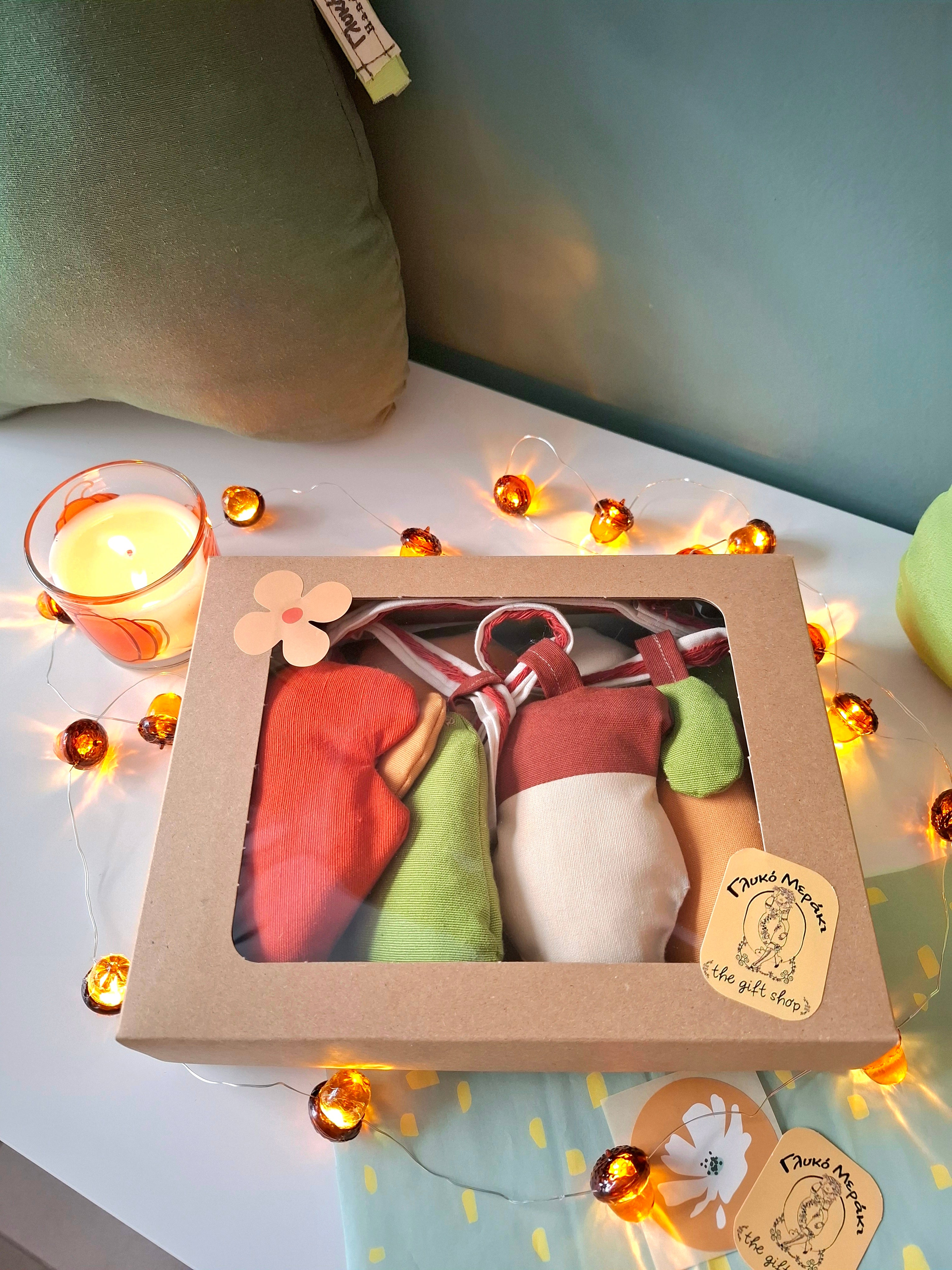 Φθινοπωρινή Γιρλάντα 2025-με Βελανίδι/Φύλλα/Αχλάδια -1.5m