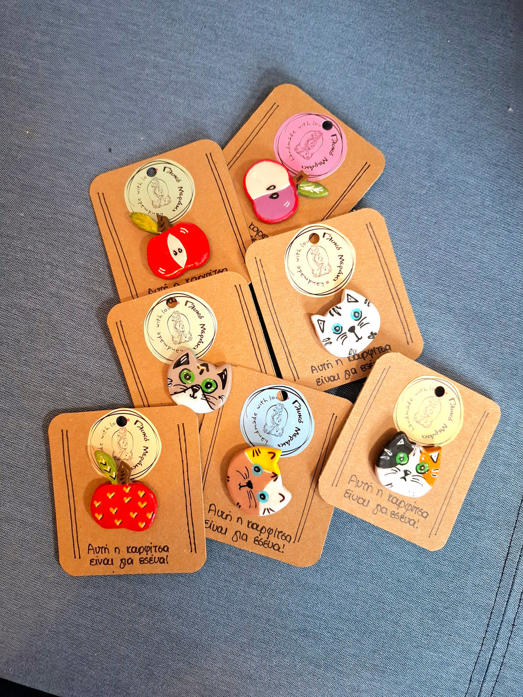 Χειροποίητες Καρφίτσες με Χαριτωμένα Σχέδια